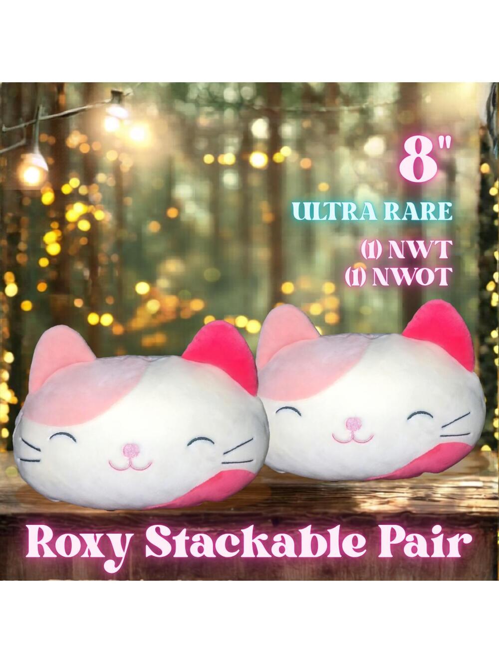 NWT & NWOT ULTRA RARE HTF Roxy the Cat Stackable 8" Bundle